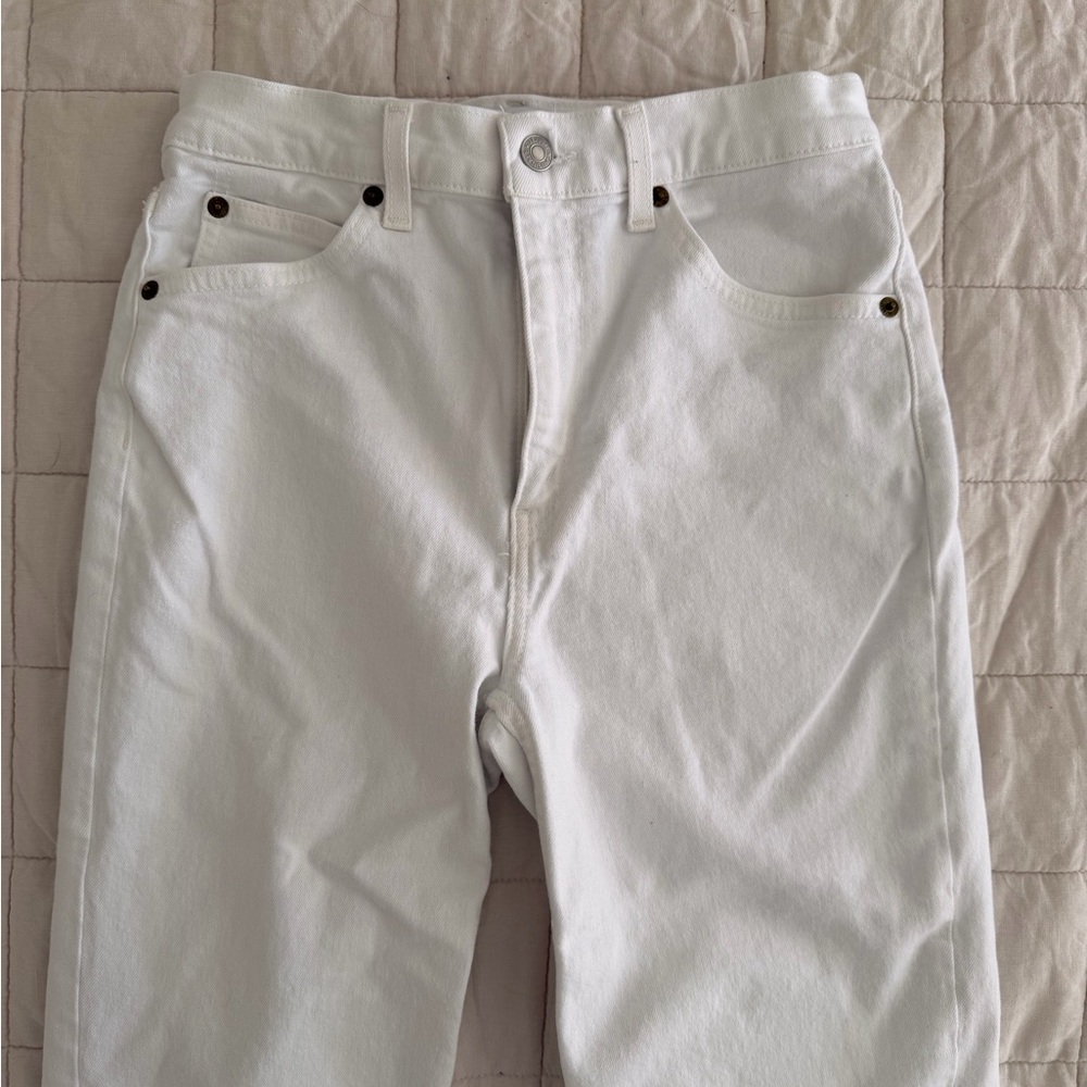 Re/Done - Size 27 - Women’s White Straight Jeans